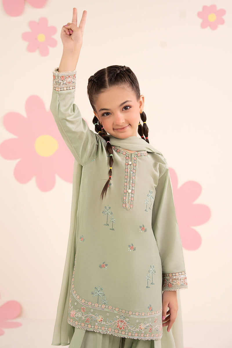 kids-clothes-mkd-ea26-08-mint-green by Maria B Kids - Designer Dress  - Type : KidsClothes - Available at Libayah - 100% Original 