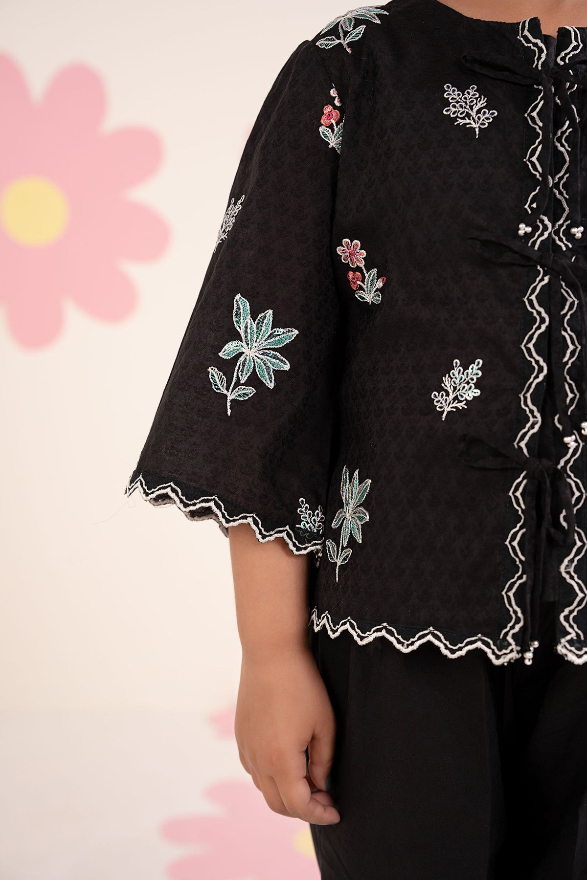 kids-clothes-mkd-ea26-09-black by Maria B Kids - Designer Dress  - Type : KidsClothes - Available at Libayah - 100% Original 