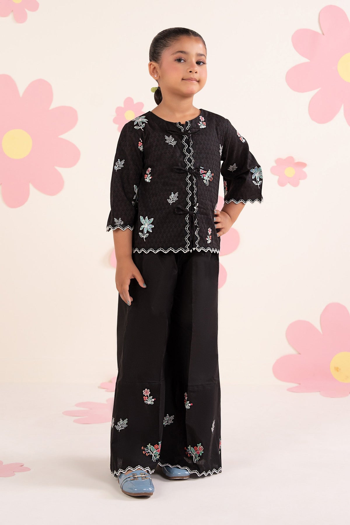 kids-clothes-mkd-ea26-09-black by Maria B Kids - Designer Dress  - Type : KidsClothes - Available at Libayah - 100% Original 