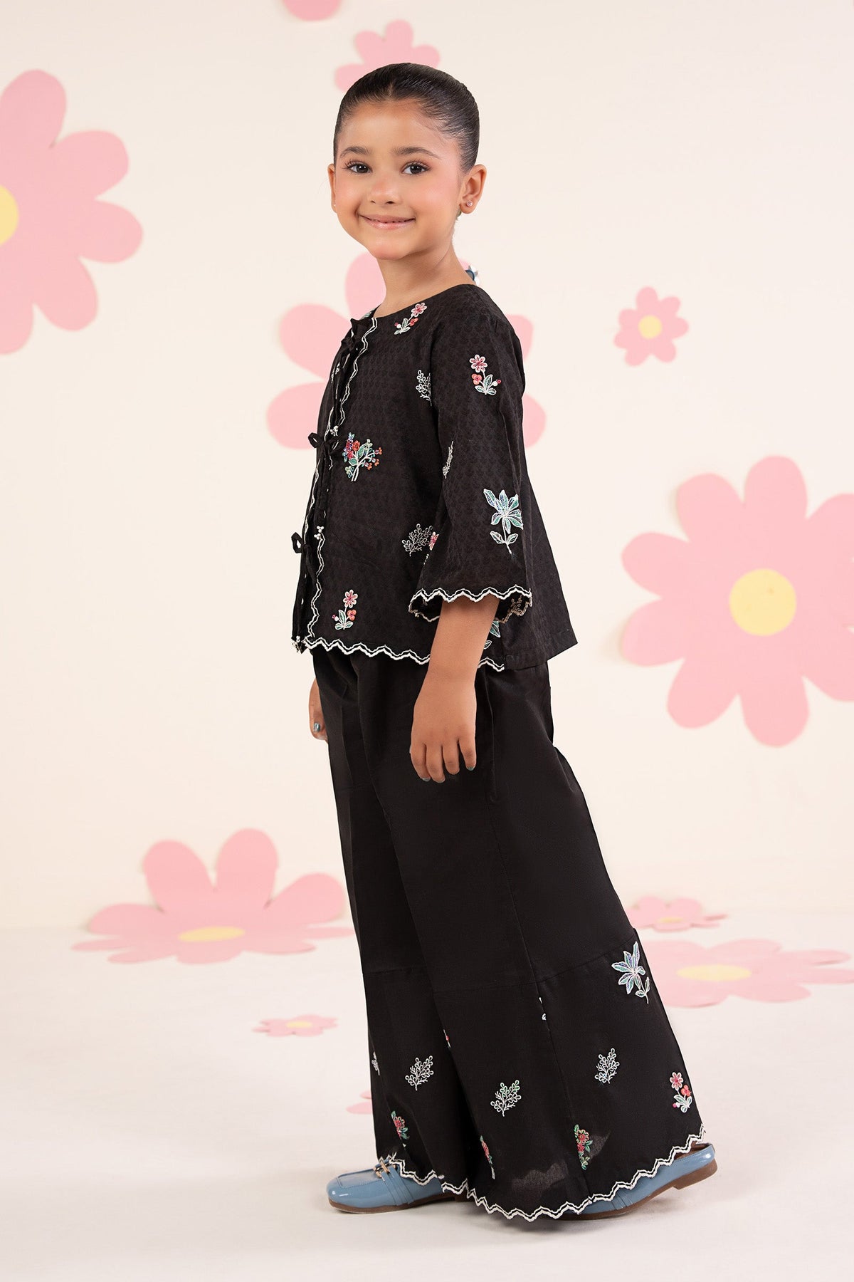 kids-clothes-mkd-ea26-09-black by Maria B Kids - Designer Dress  - Type : KidsClothes - Available at Libayah - 100% Original 