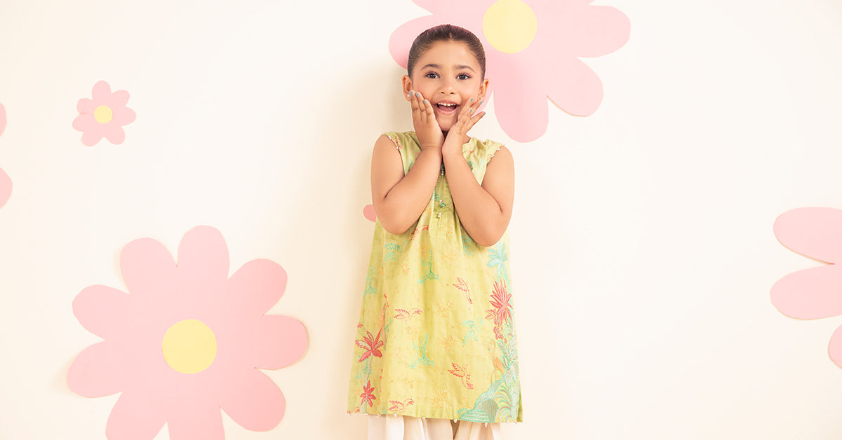 kids-clothes-mkd-ea26-10-green by Maria B Kids - Designer Dress  - Type : KidsClothes - Available at Libayah - 100% Original 