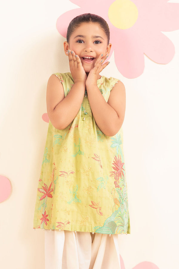 kids-clothes-mkd-ea26-10-green by Maria B Kids - Designer Dress  - Type : KidsClothes - Available at Libayah - 100% Original 