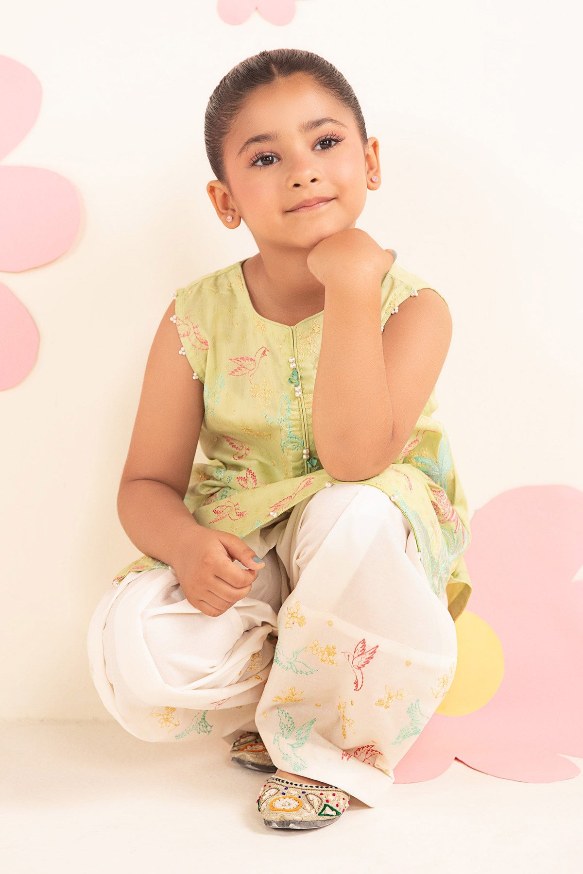 kids-clothes-mkd-ea26-10-green by Maria B Kids - Designer Dress  - Type : KidsClothes - Available at Libayah - 100% Original 