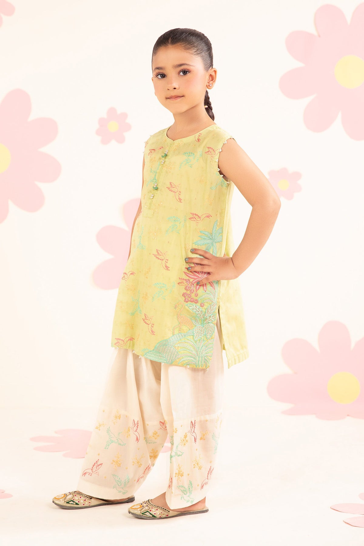 kids-clothes-mkd-ea26-10-green by Maria B Kids - Designer Dress  - Type : KidsClothes - Available at Libayah - 100% Original 