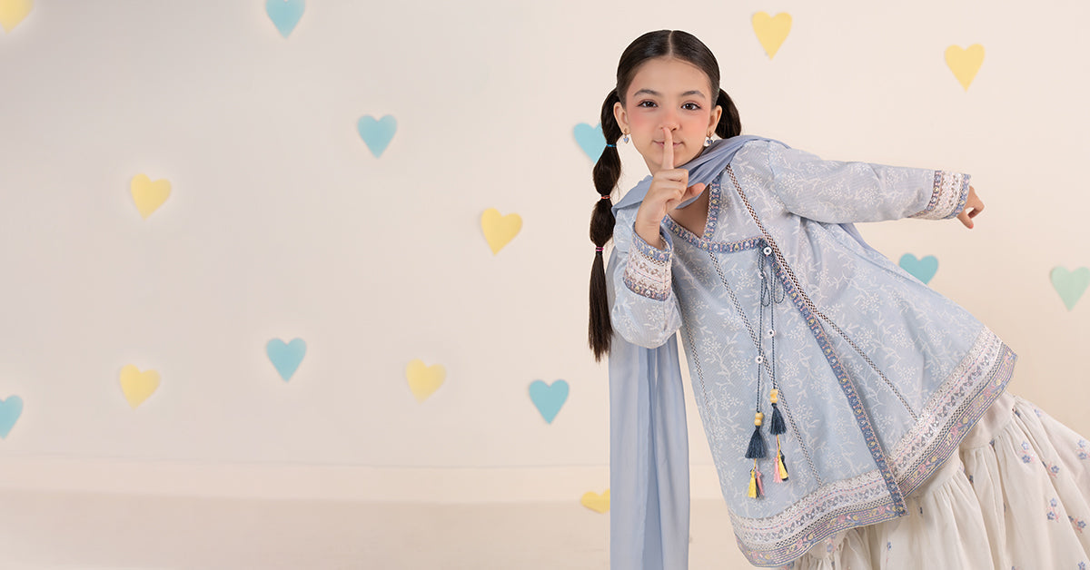 kids-clothes-mkd-ea26-11-blue by Maria B Kids - Designer Dress  - Type : KidsClothes - Available at Libayah - 100% Original 