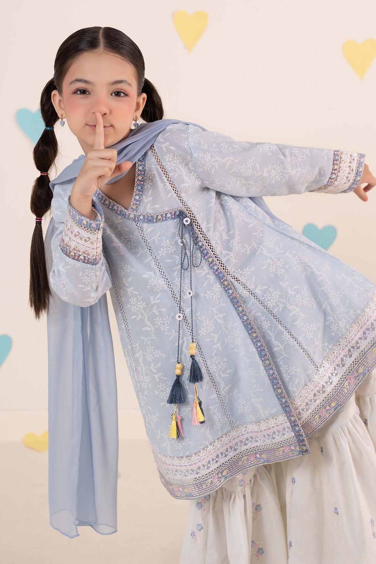 kids-clothes-mkd-ea26-11-blue by Maria B Kids - Designer Dress  - Type : KidsClothes - Available at Libayah - 100% Original 