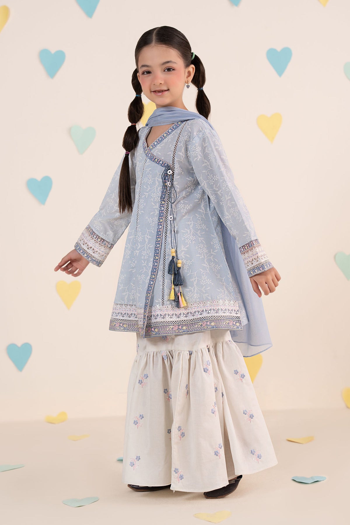 kids-clothes-mkd-ea26-11-blue by Maria B Kids - Designer Dress  - Type : KidsClothes - Available at Libayah - 100% Original 