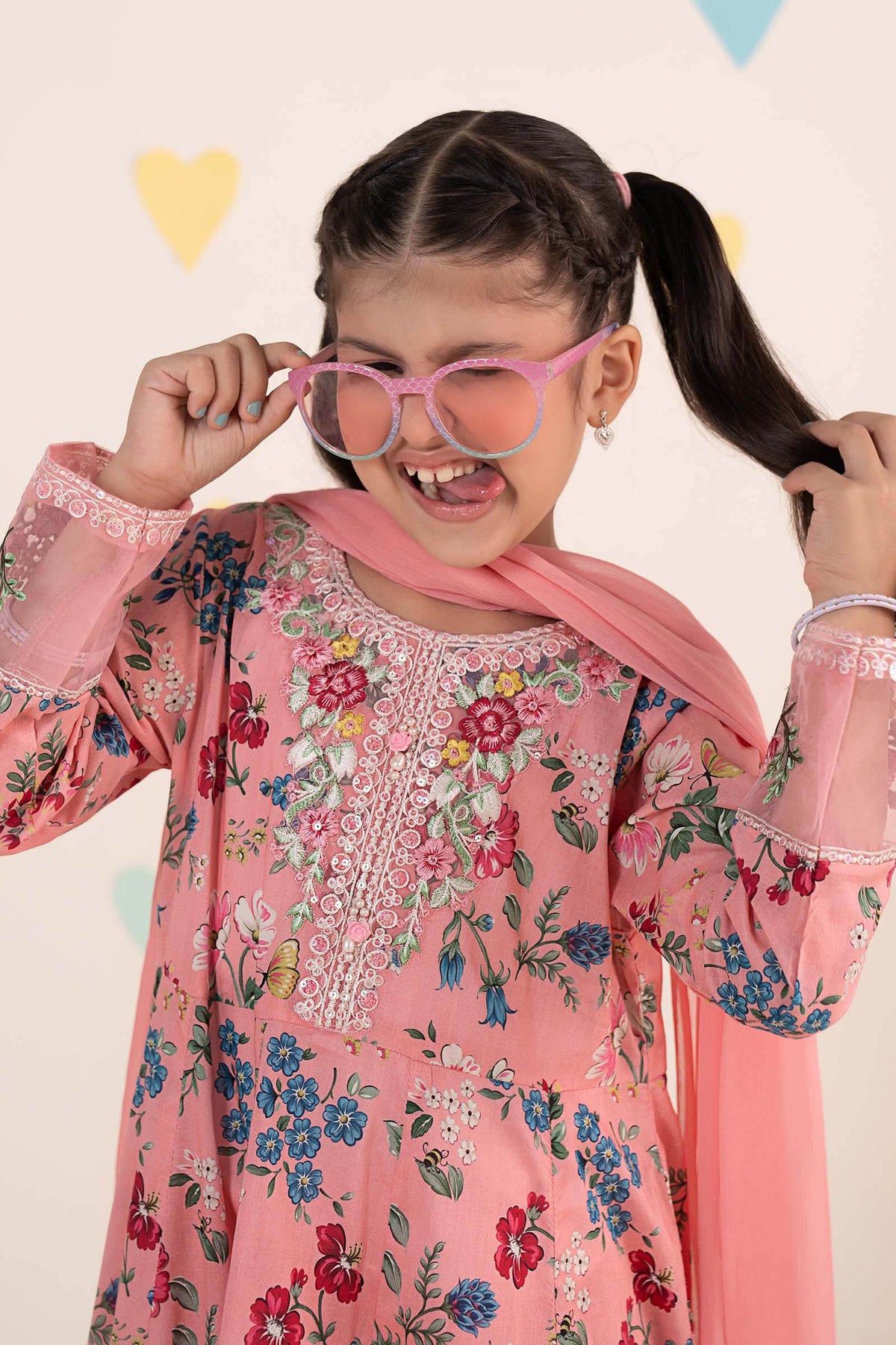 kids-clothes-mkd-ea26-15-pink by Maria B Kids - Designer Dress  - Type : KidsClothes - Available at Libayah - 100% Original 