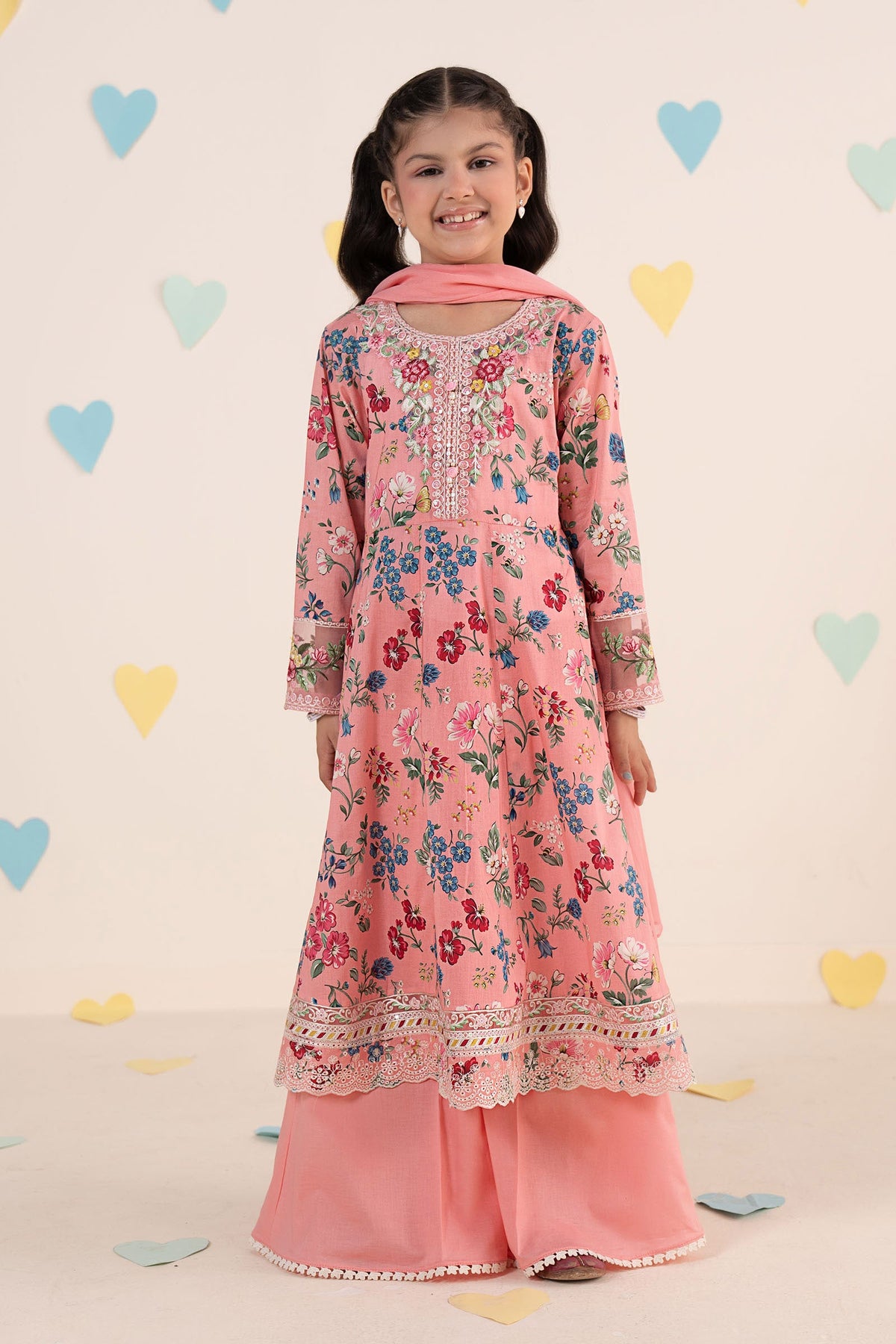 kids-clothes-mkd-ea26-15-pink by Maria B Kids - Designer Dress  - Type : KidsClothes - Available at Libayah - 100% Original 