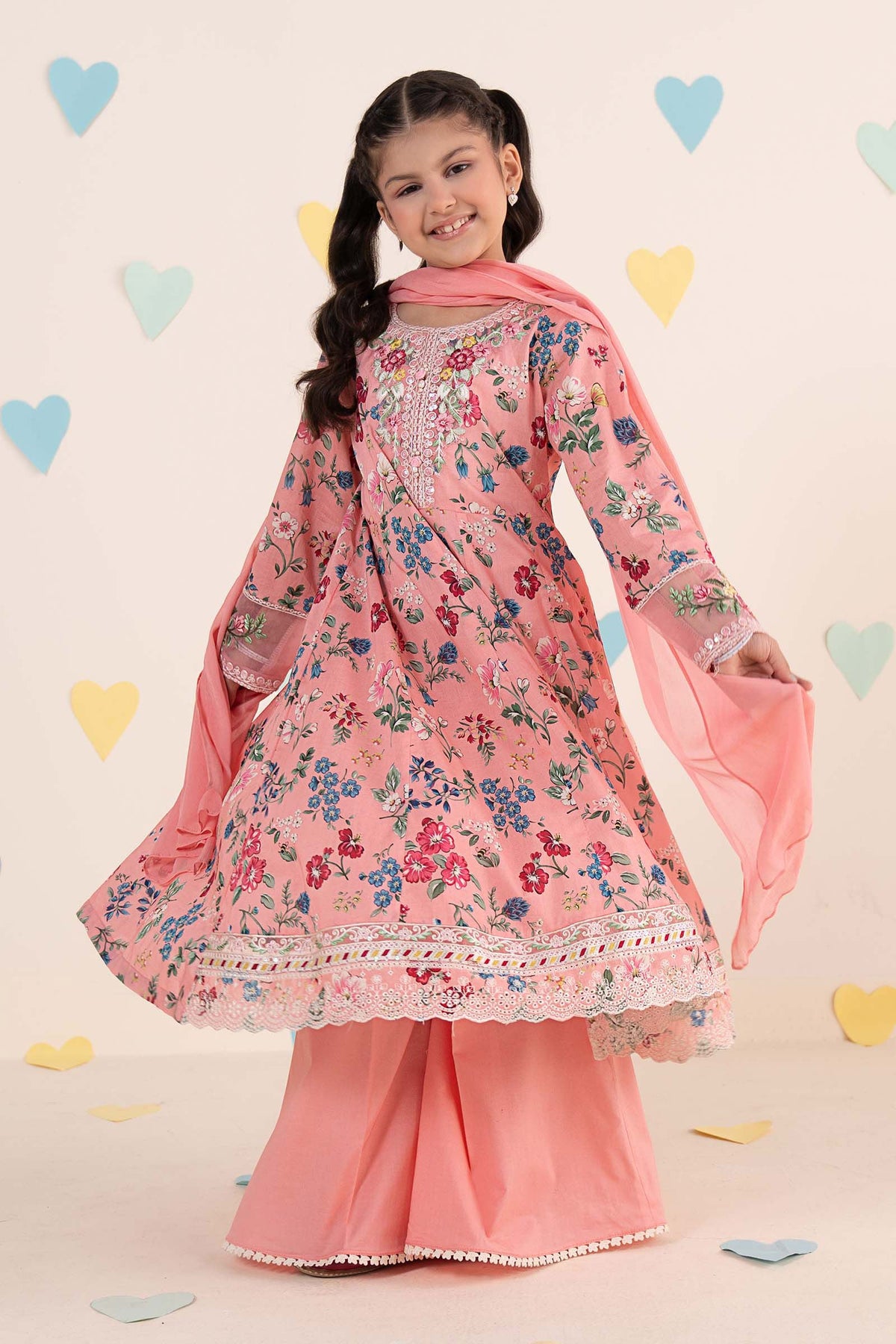 kids-clothes-mkd-ea26-15-pink by Maria B Kids - Designer Dress  - Type : KidsClothes - Available at Libayah - 100% Original 