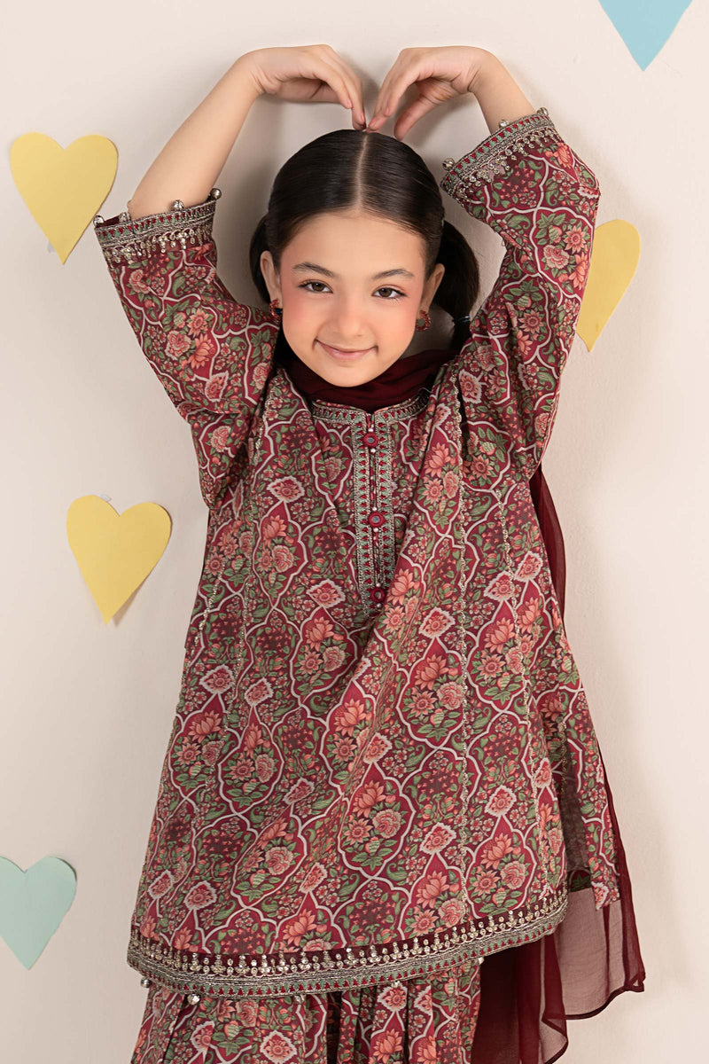kids-clothes-mkd-ea26-17-magenta by Maria B Kids - Designer Dress  - Type : KidsClothes - Available at Libayah - 100% Original 