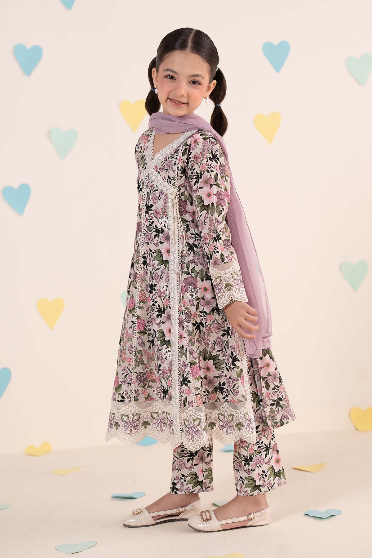 kids-clothes-mkd-ea26-18-pink by Maria B Kids - Designer Dress  - Type : KidsClothes - Available at Libayah - 100% Original 