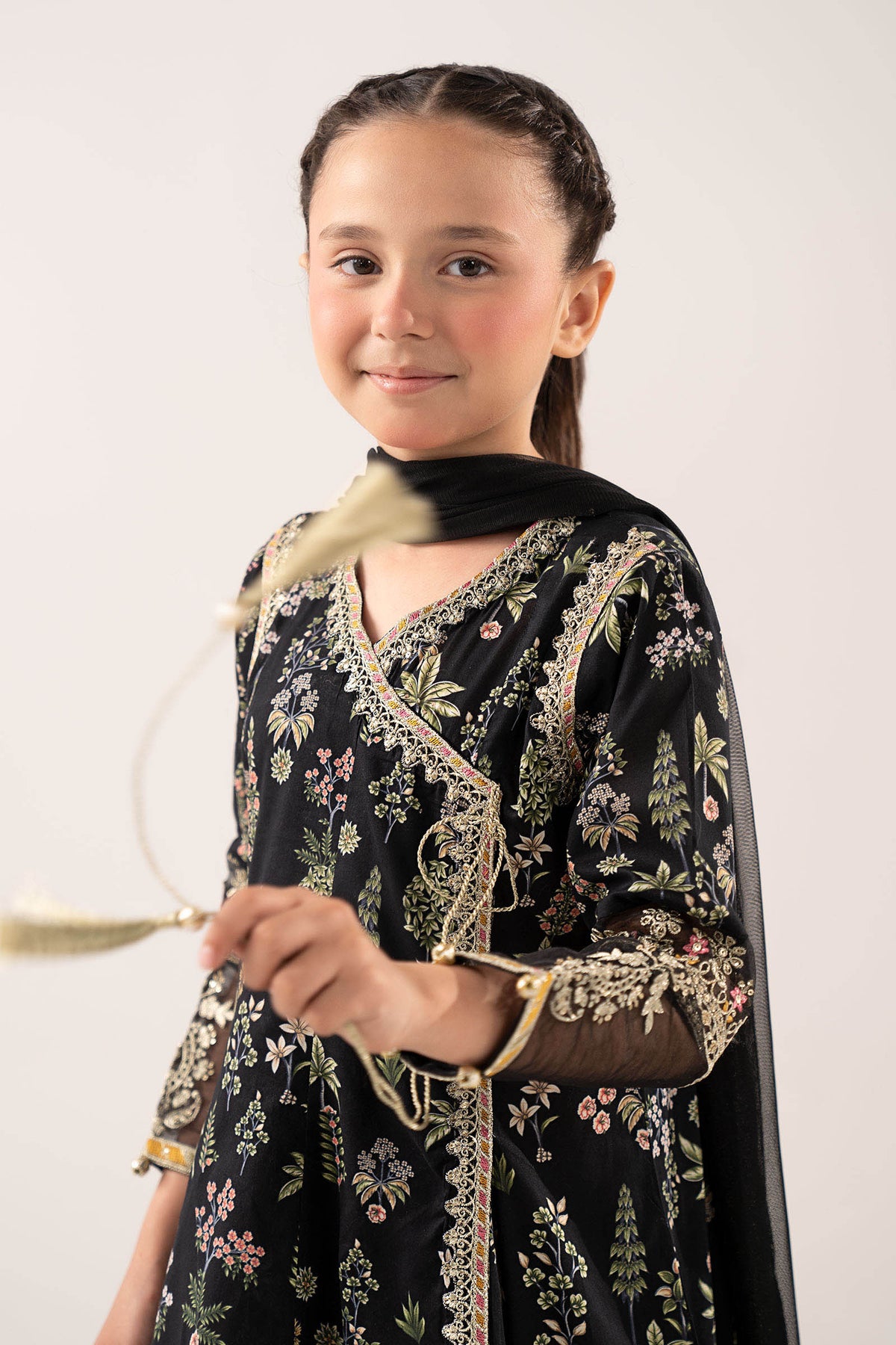 kids-clothes-mkd-ef25-13r1-black by Maria B Kids - Designer Dress  - Type : KidsClothes - Available at Libayah - 100% Original 