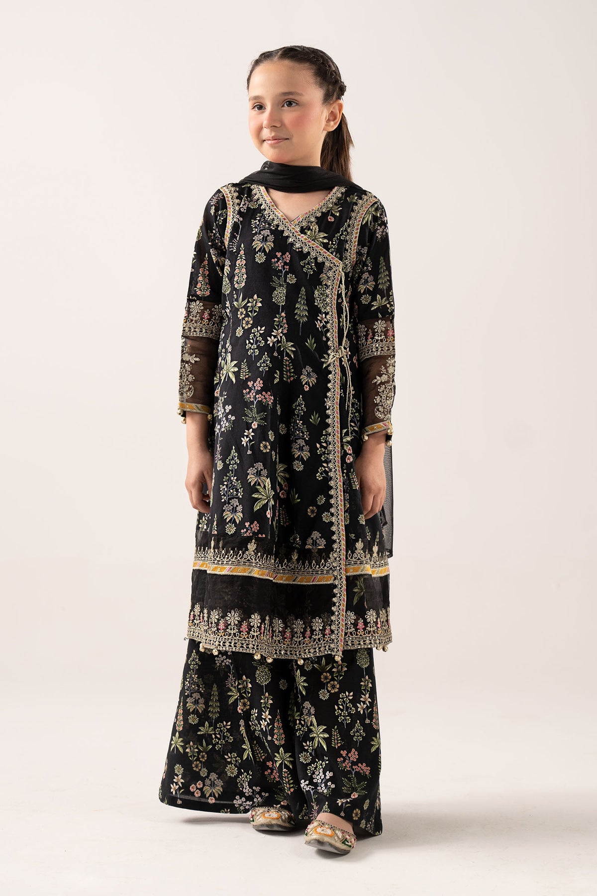 kids-clothes-mkd-ef25-13r1-black by Maria B Kids - Designer Dress  - Type : KidsClothes - Available at Libayah - 100% Original 
