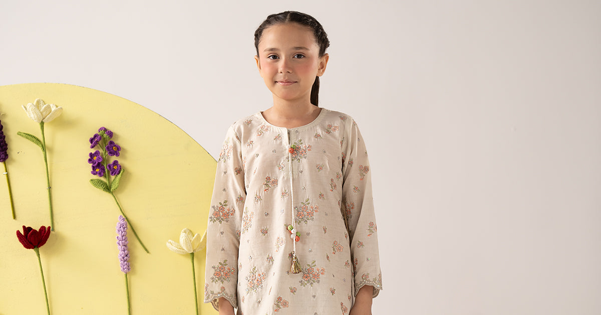 kids-clothes-mkd-ef26-43-off-white by Maria B Kids - Designer Dress  - Type : KidsClothes - Available at Libayah - 100% Original 