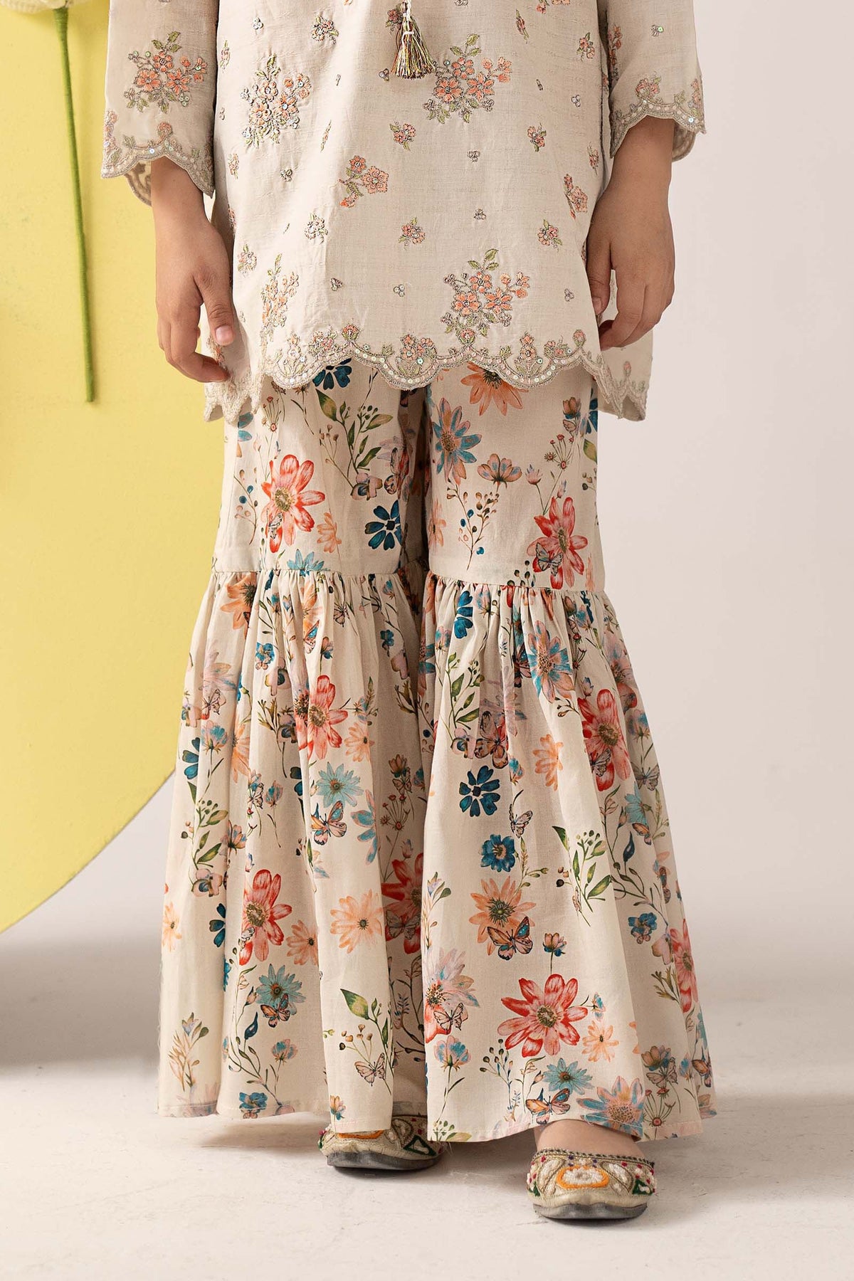 kids-clothes-mkd-ef26-43-off-white by Maria B Kids - Designer Dress  - Type : KidsClothes - Available at Libayah - 100% Original 
