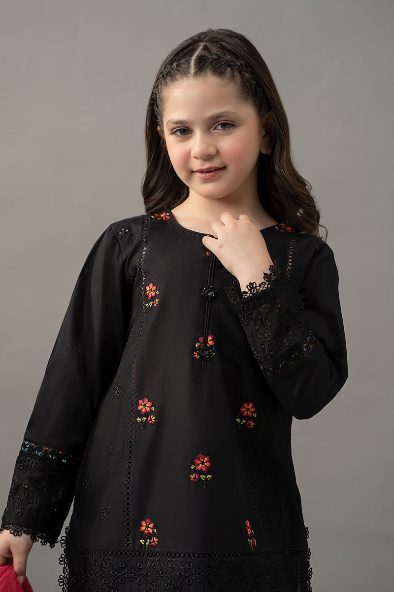 kids-clothes-mkd-ef25-53r1-black by Maria B Kids - Designer Dress  - Type : KidsClothes - Available at Libayah - 100% Original 