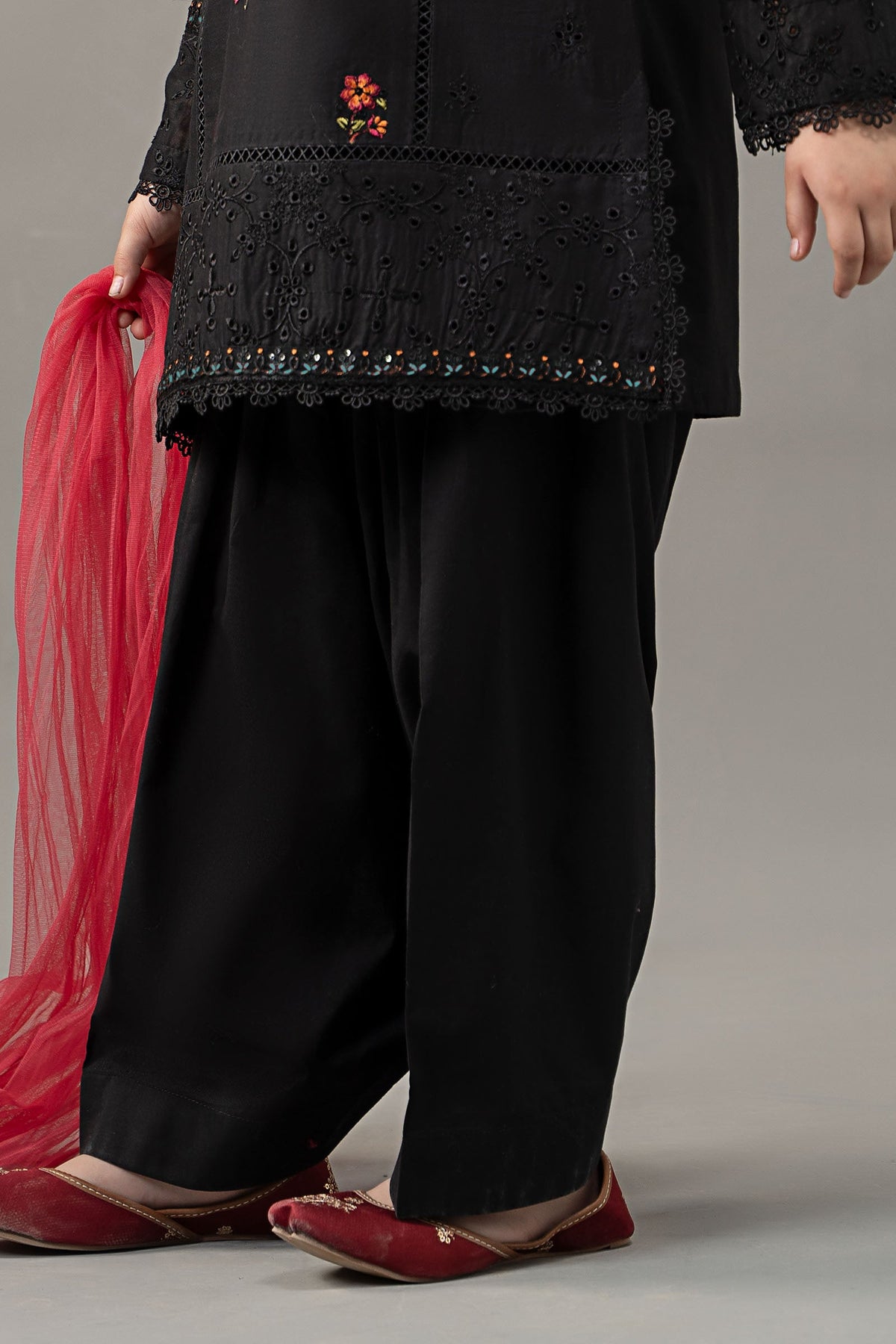 kids-clothes-mkd-ef25-53r1-black by Maria B Kids - Designer Dress  - Type : KidsClothes - Available at Libayah - 100% Original 