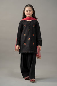 kids-clothes-mkd-ef25-53r1-black by Maria B Kids - Designer Dress  - Type : KidsClothes - Available at Libayah - 100% Original 