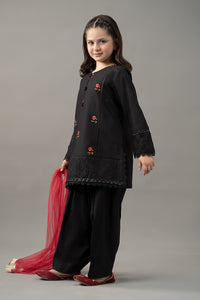 kids-clothes-mkd-ef25-53r1-black by Maria B Kids - Designer Dress  - Type : KidsClothes - Available at Libayah - 100% Original 