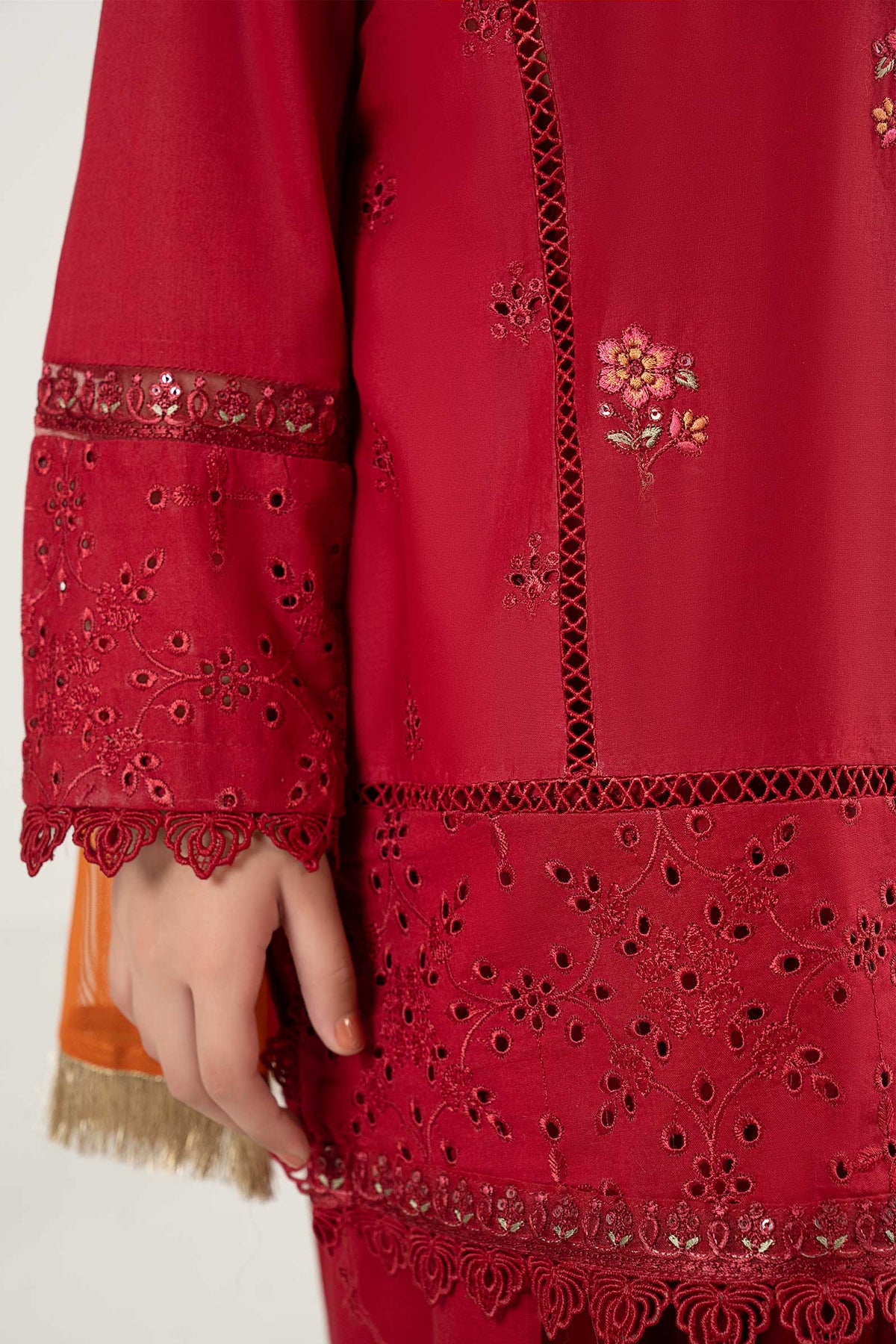 kids-clothes-mkd-ef25-53r1-red by Maria B Kids - Designer Dress  - Type : KidsClothes - Available at Libayah - 100% Original 