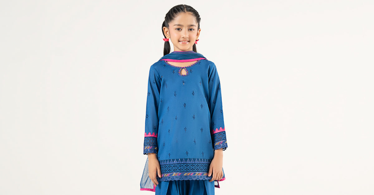 kids-clothes-mkd-ef25-57r1-blue by Maria B Kids - Designer Dress  - Type : KidsClothes - Available at Libayah - 100% Original 