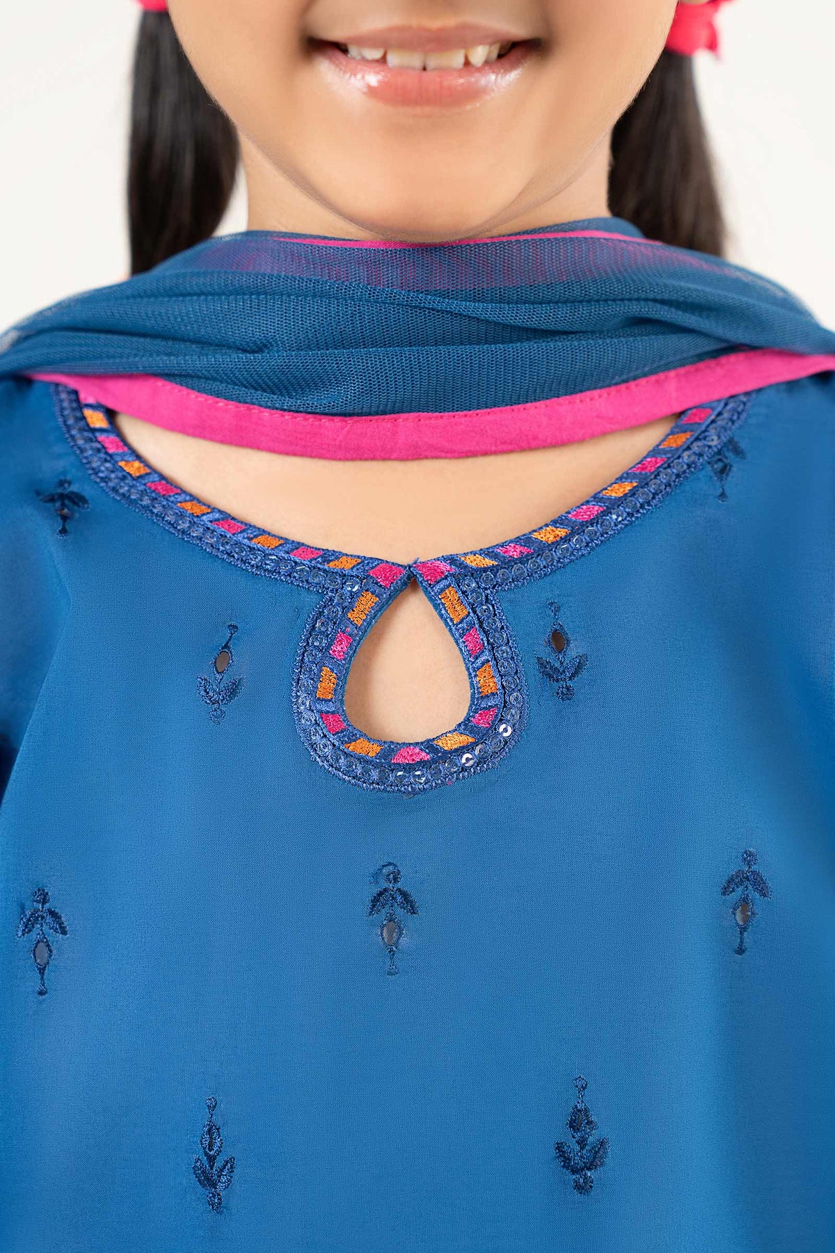 kids-clothes-mkd-ef25-57r1-blue by Maria B Kids - Designer Dress  - Type : KidsClothes - Available at Libayah - 100% Original 