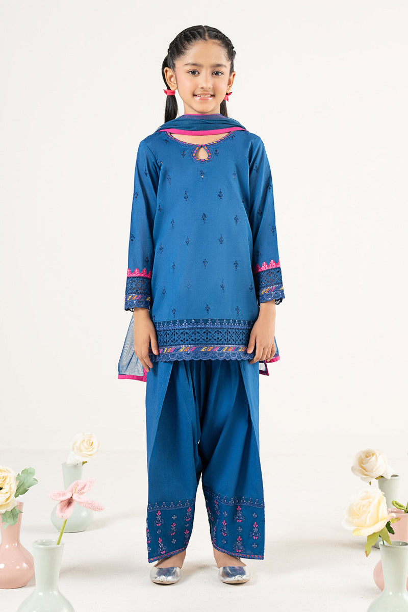 kids-clothes-mkd-ef25-57r1-blue by Maria B Kids - Designer Dress  - Type : KidsClothes - Available at Libayah - 100% Original 