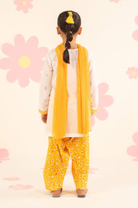 kids-clothes-mkd-ef25-66r1-white-and-yellow by Maria B Kids - Designer Dress  - Type : KidsClothes - Available at Libayah - 100% Original 