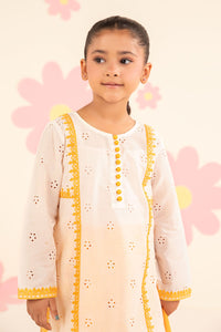 kids-clothes-mkd-ef25-66r1-white-and-yellow by Maria B Kids - Designer Dress  - Type : KidsClothes - Available at Libayah - 100% Original 