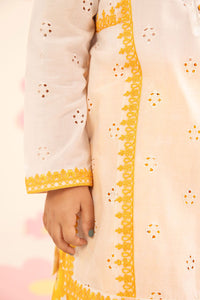 kids-clothes-mkd-ef25-66r1-white-and-yellow by Maria B Kids - Designer Dress  - Type : KidsClothes - Available at Libayah - 100% Original 