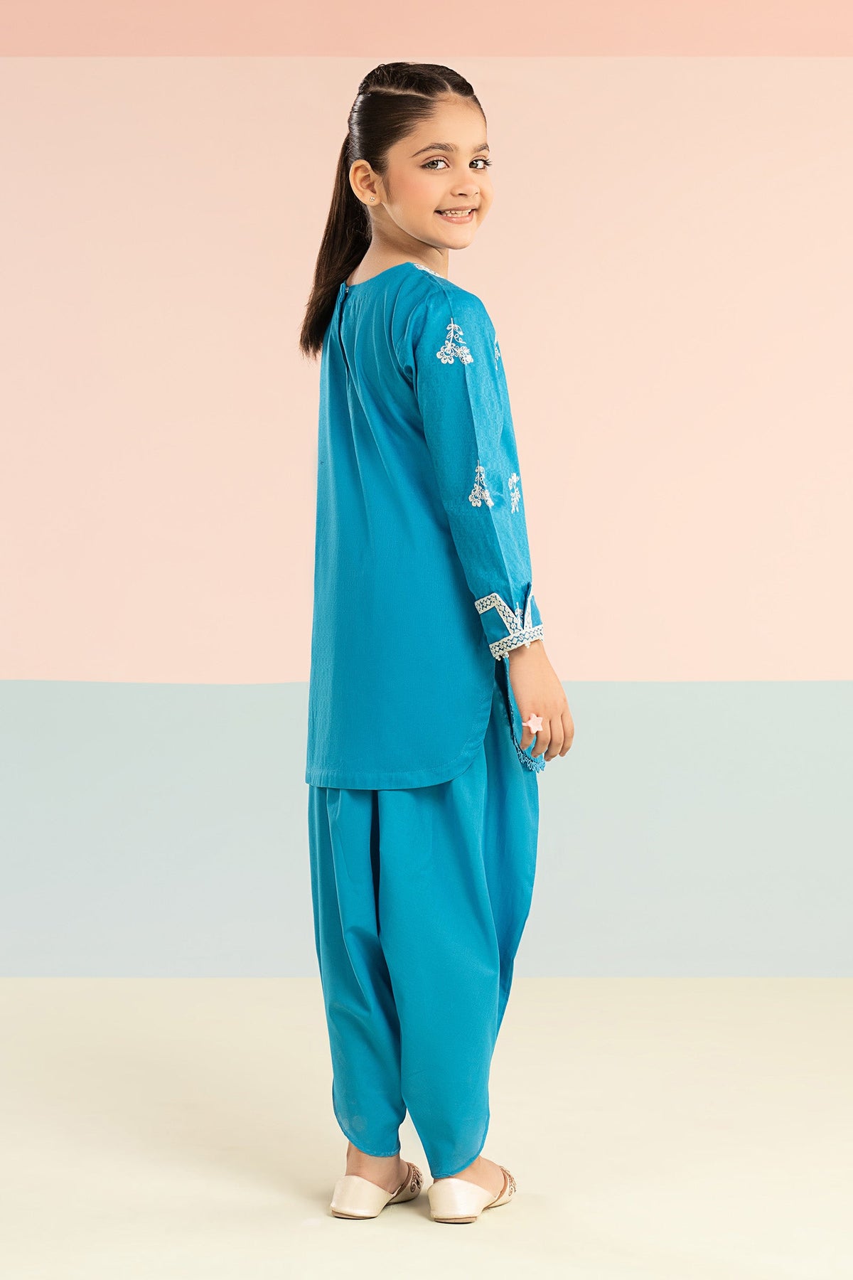 kids-clothes-mkd-ef26-01-blue by Maria B Kids - Designer Dress  - Type : KidsClothes - Available at Libayah - 100% Original 