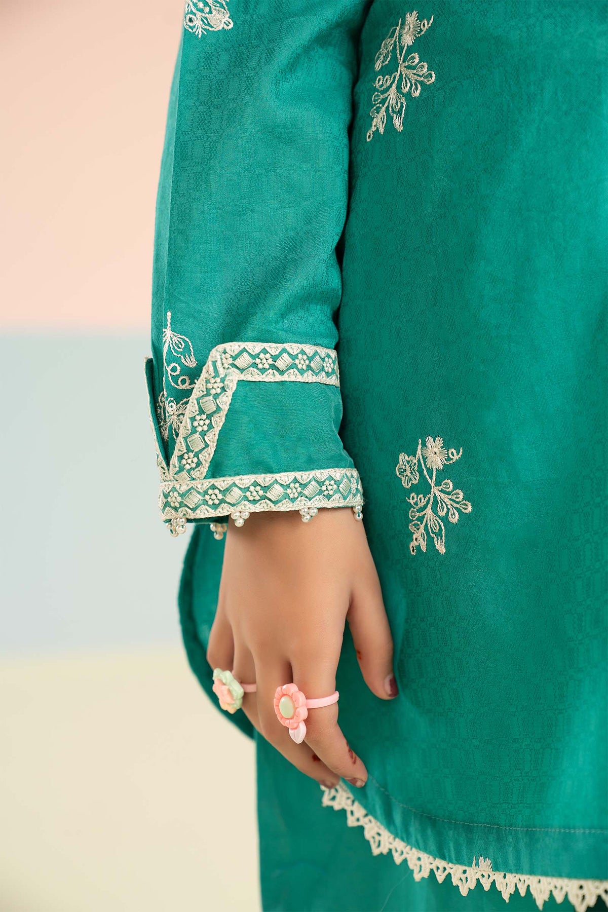 kids-clothes-mkd-ef26-01-sea-green by Maria B Kids - Designer Dress  - Type : KidsClothes - Available at Libayah - 100% Original 