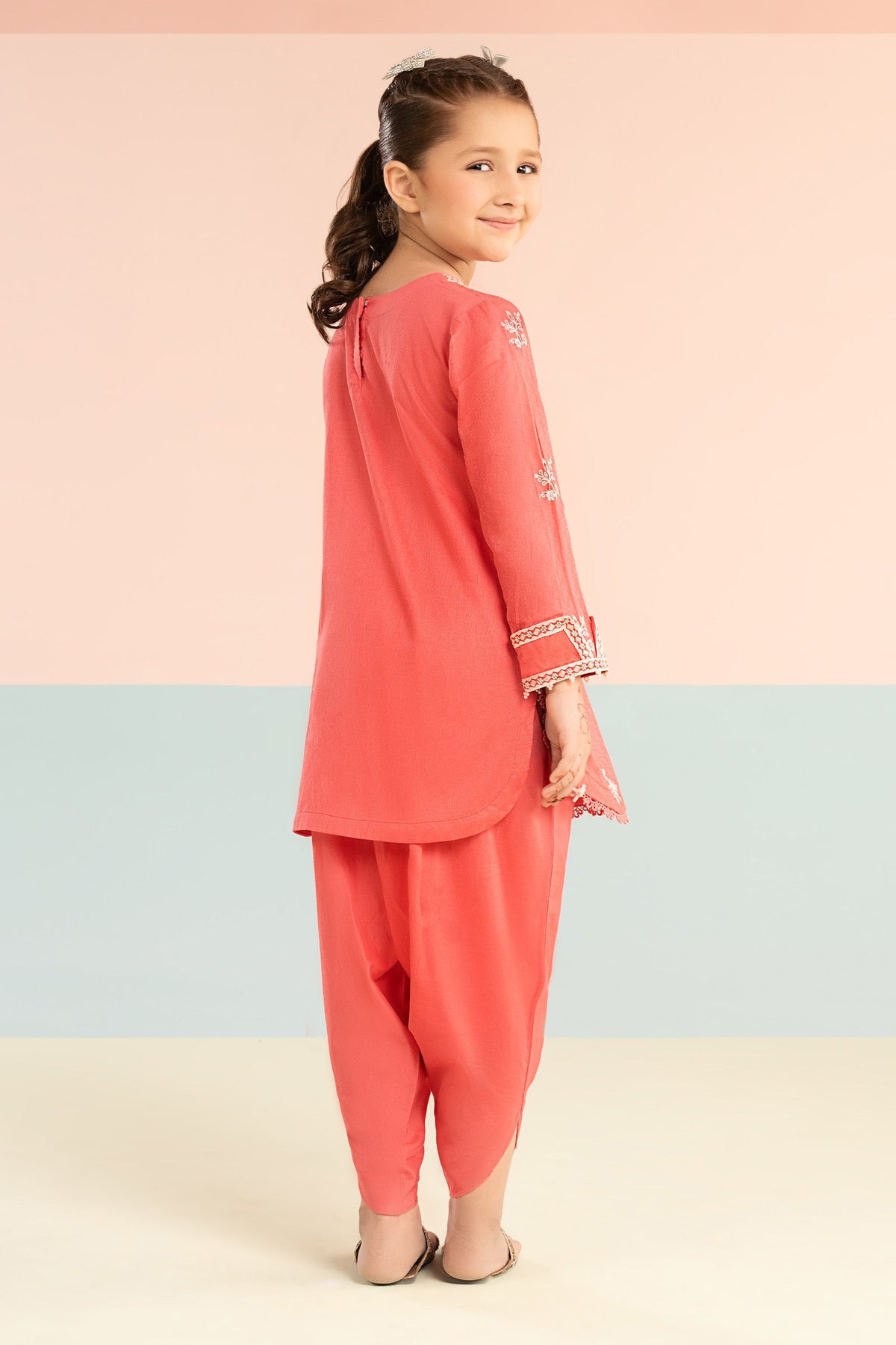 kids-clothes-mkd-ef26-01-pink by Maria B Kids - Designer Dress  - Type : KidsClothes - Available at Libayah - 100% Original 