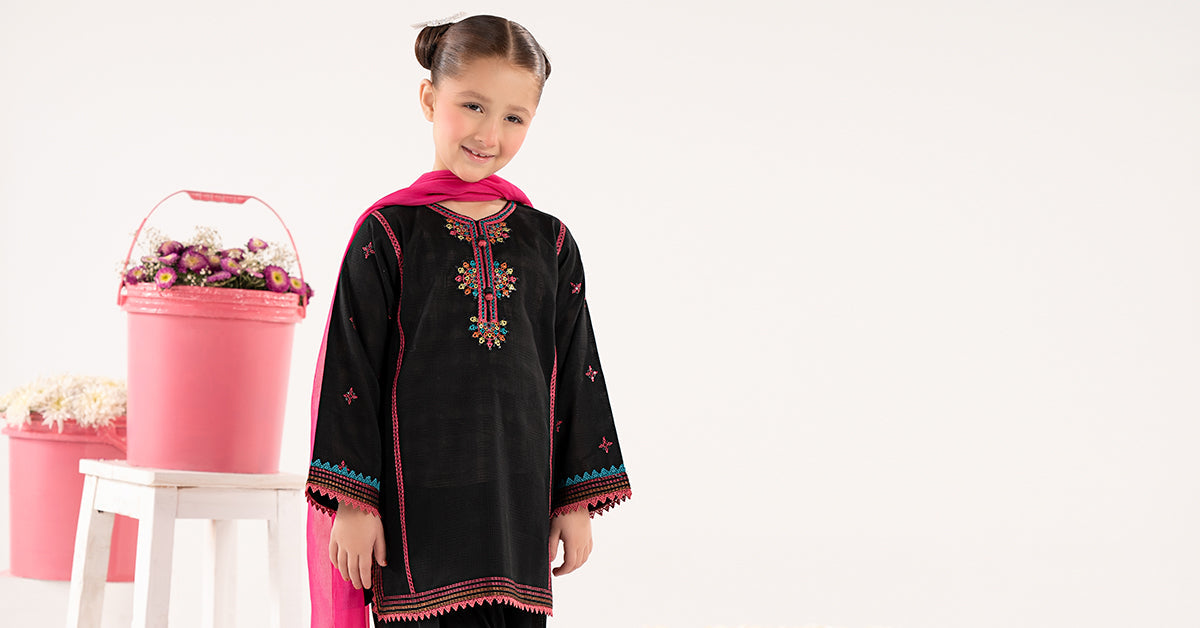 kids-clothes-mkd-ef26-03-black by Maria B Kids - Designer Dress  - Type : KidsClothes - Available at Libayah - 100% Original 