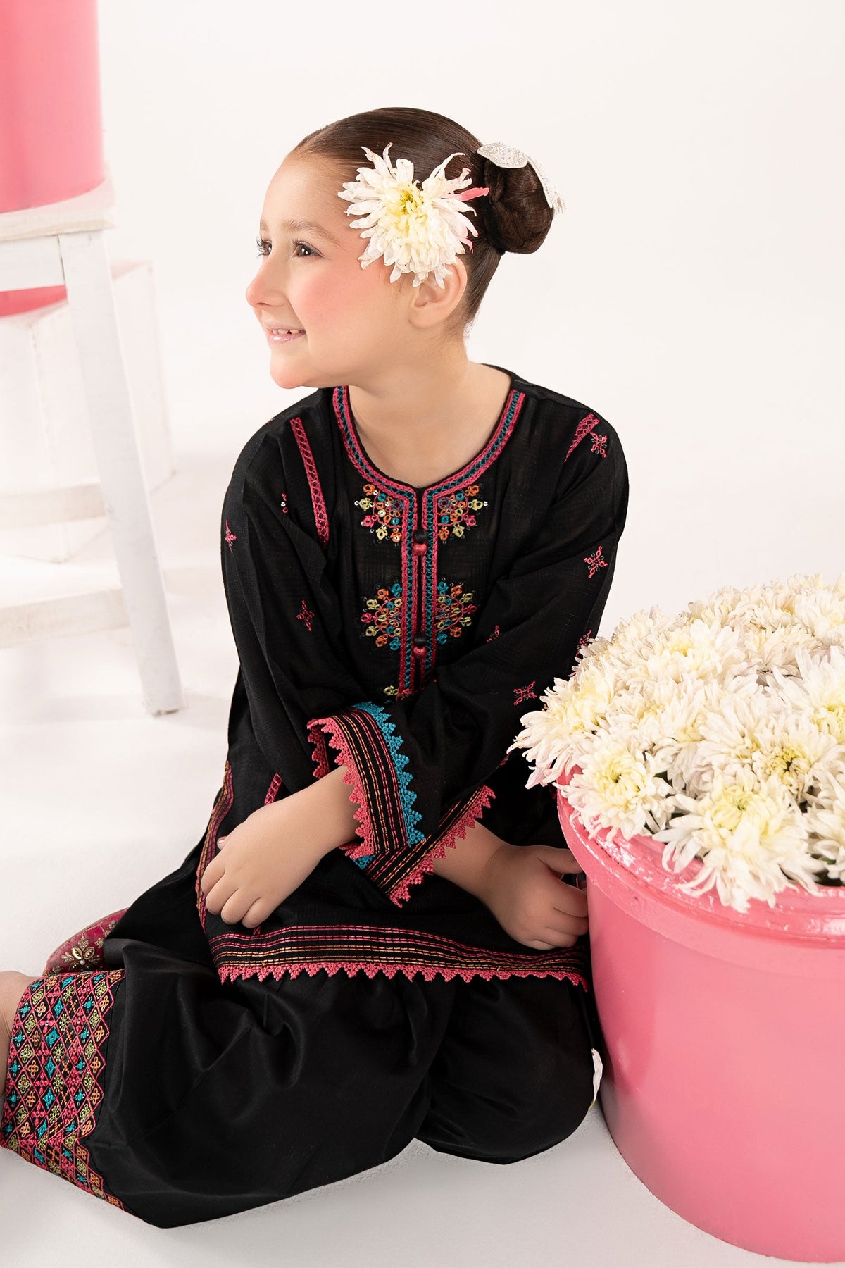 kids-clothes-mkd-ef26-03-black by Maria B Kids - Designer Dress  - Type : KidsClothes - Available at Libayah - 100% Original 