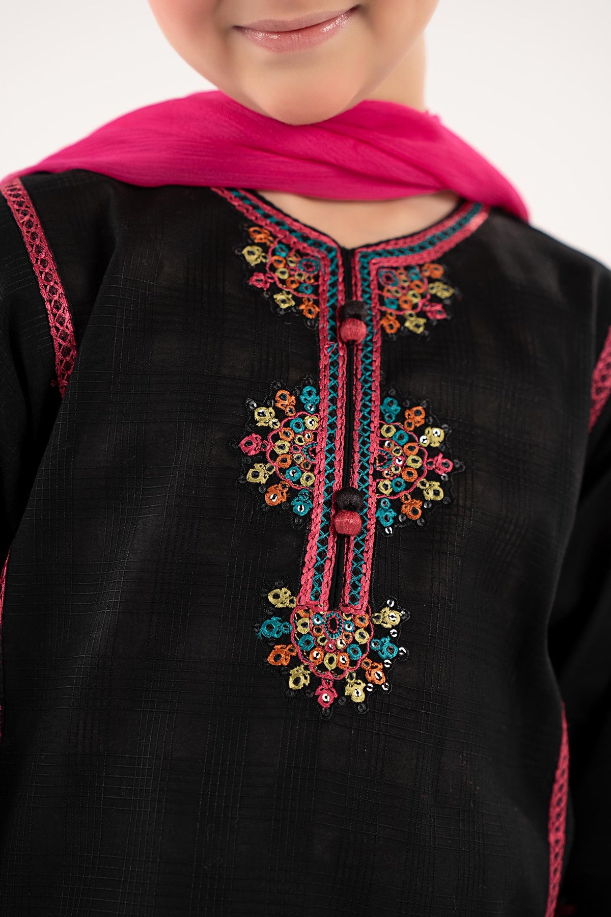 kids-clothes-mkd-ef26-03-black by Maria B Kids - Designer Dress  - Type : KidsClothes - Available at Libayah - 100% Original 