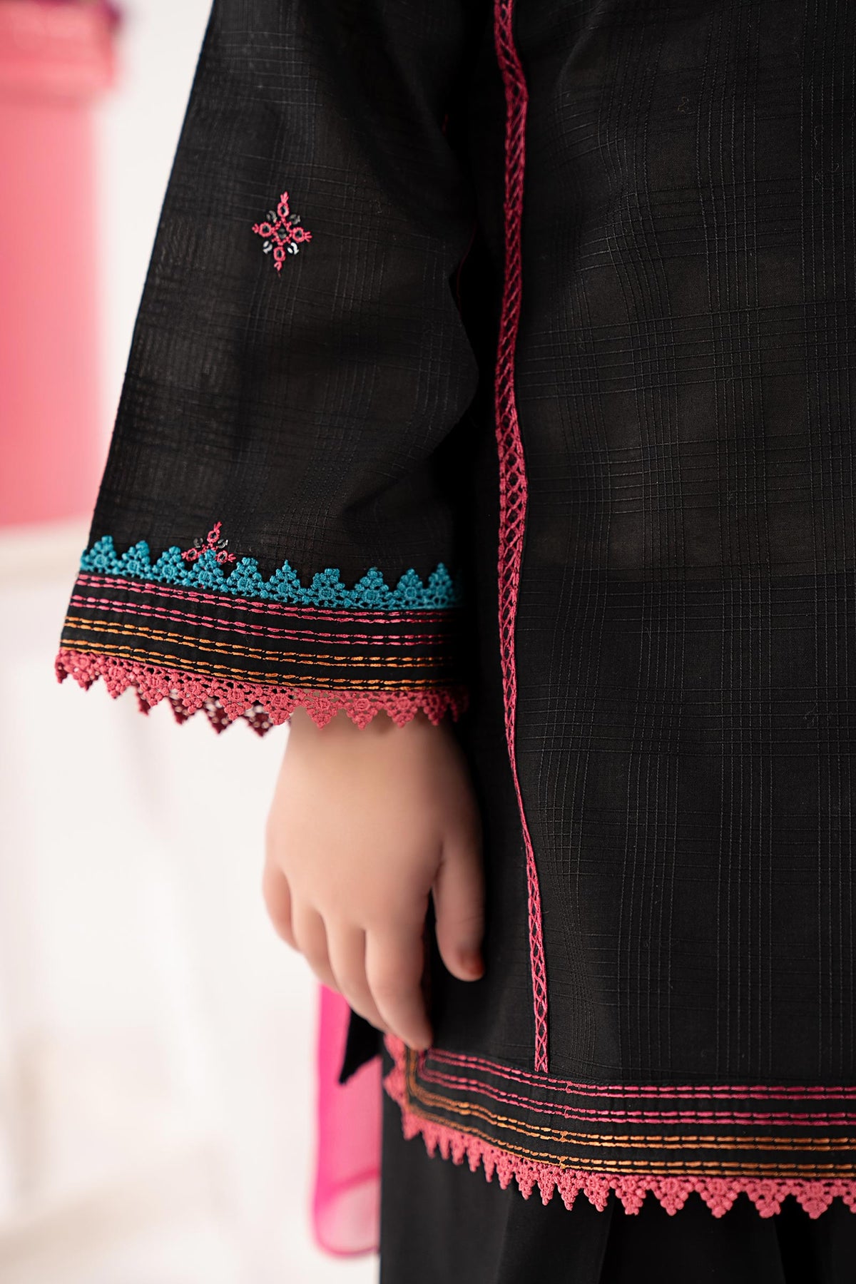 kids-clothes-mkd-ef26-03-black by Maria B Kids - Designer Dress  - Type : KidsClothes - Available at Libayah - 100% Original 
