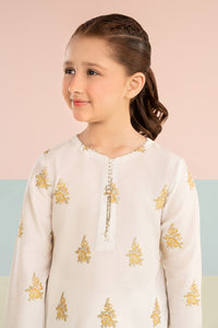 kids-clothes-mkd-ef26-04-white-and-yellow by Maria B Kids - Designer Dress  - Type : KidsClothes - Available at Libayah - 100% Original 