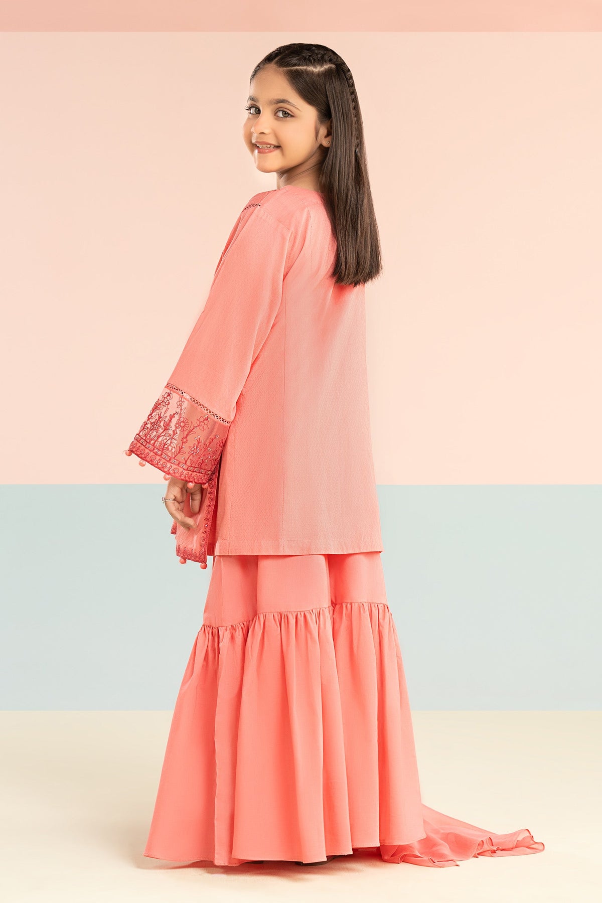 kids-clothes-mkd-ef26-06-pink by Maria B Kids - Designer Dress  - Type : KidsClothes - Available at Libayah - 100% Original 