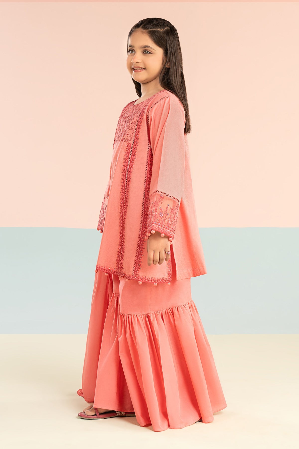kids-clothes-mkd-ef26-06-pink by Maria B Kids - Designer Dress  - Type : KidsClothes - Available at Libayah - 100% Original 