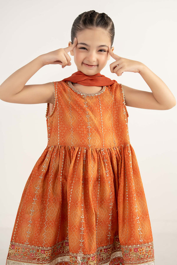 kids-clothes-mkd-ef26-07-orange by Maria B Kids - Designer Dress  - Type : KidsClothes - Available at Libayah - 100% Original 
