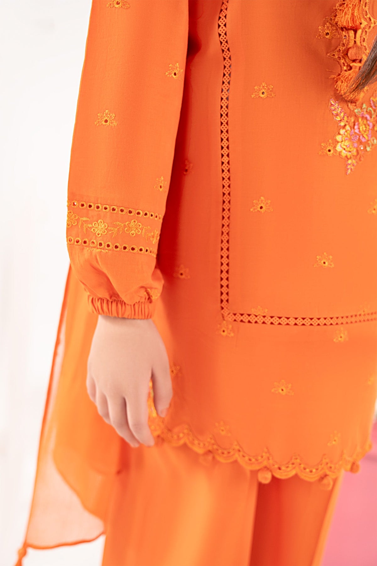 kids-clothes-mkd-ef26-11-orange by Maria B Kids - Designer Dress  - Type : KidsClothes - Available at Libayah - 100% Original 