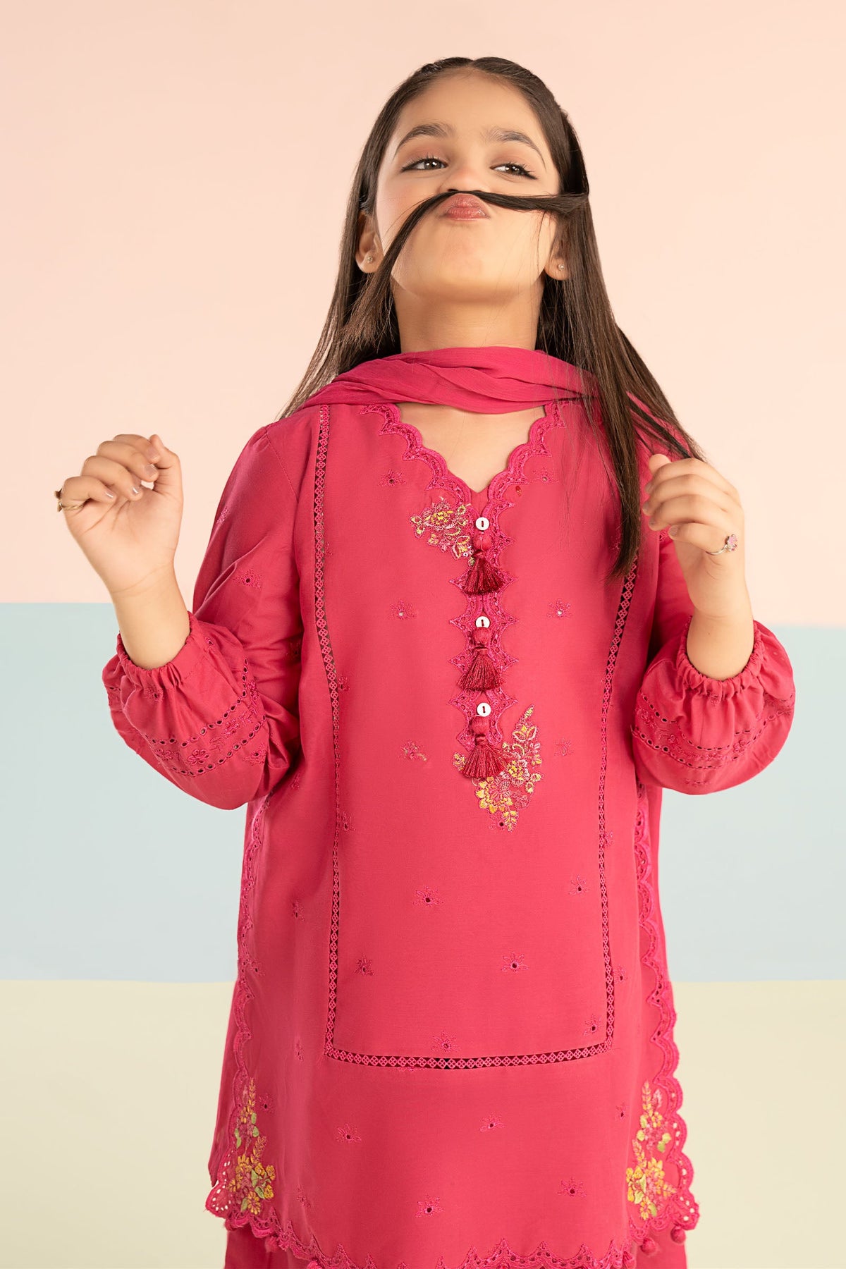 kids-clothes-mkd-ef26-11-pink by Maria B Kids - Designer Dress  - Type : KidsClothes - Available at Libayah - 100% Original 