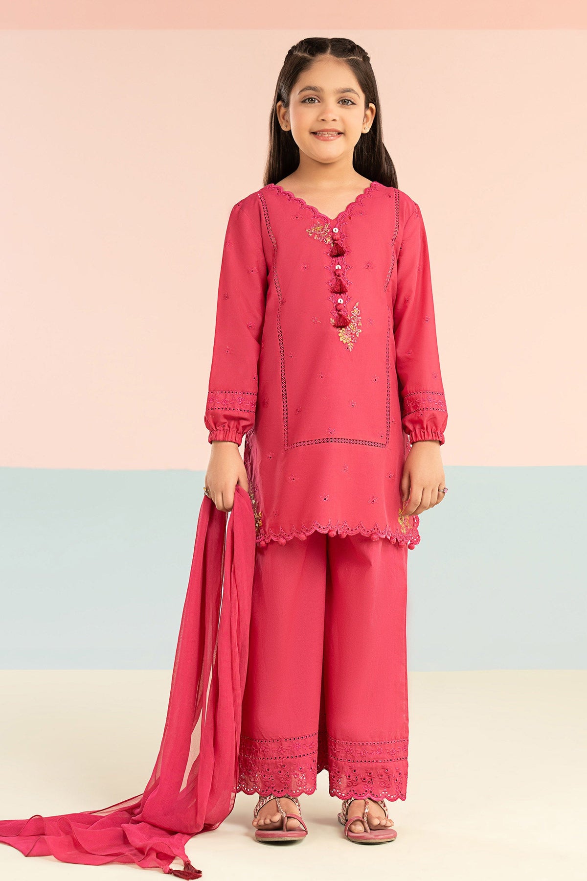 kids-clothes-mkd-ef26-11-pink by Maria B Kids - Designer Dress  - Type : KidsClothes - Available at Libayah - 100% Original 