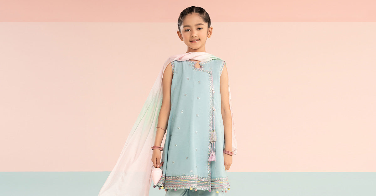 kids-clothes-mkd-ef26-14-blue by Maria B Kids - Designer Dress  - Type : KidsClothes - Available at Libayah - 100% Original 