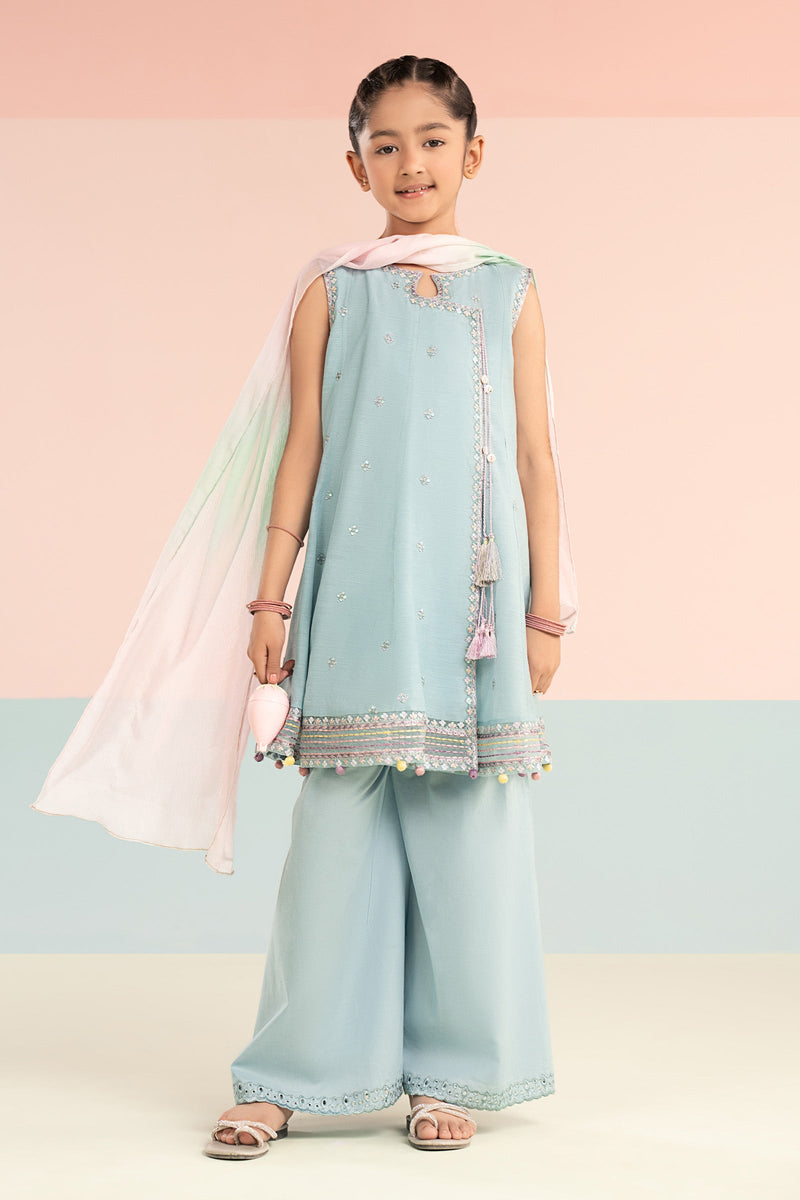kids-clothes-mkd-ef26-14-blue by Maria B Kids - Designer Dress  - Type : KidsClothes - Available at Libayah - 100% Original 