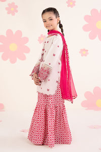 kids-clothes-mkd-ea26-14-white-and-pink by Maria B Kids - Designer Dress  - Type : KidsClothes - Available at Libayah - 100% Original 