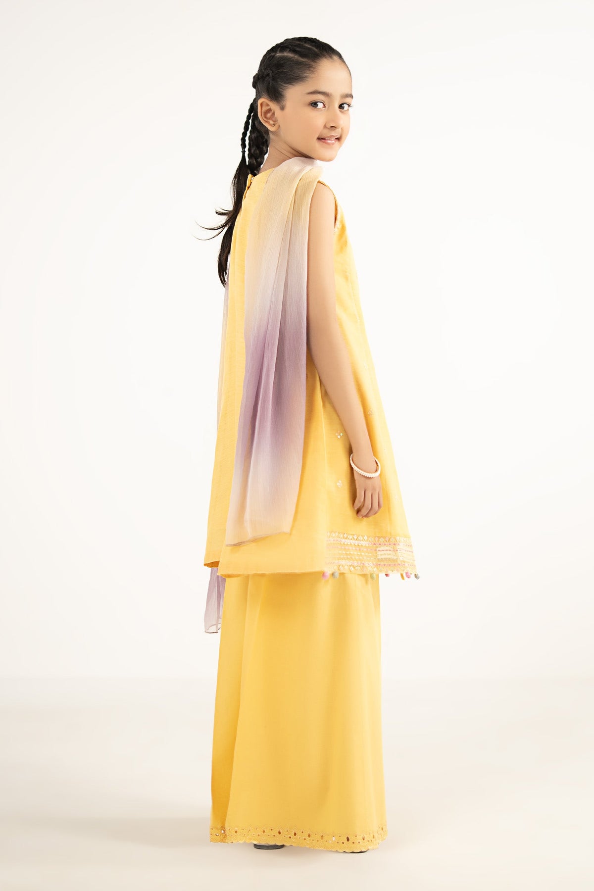 kids-clothes-mkd-ef26-14-yellow by Maria B Kids - Designer Dress  - Type : KidsClothes - Available at Libayah - 100% Original 