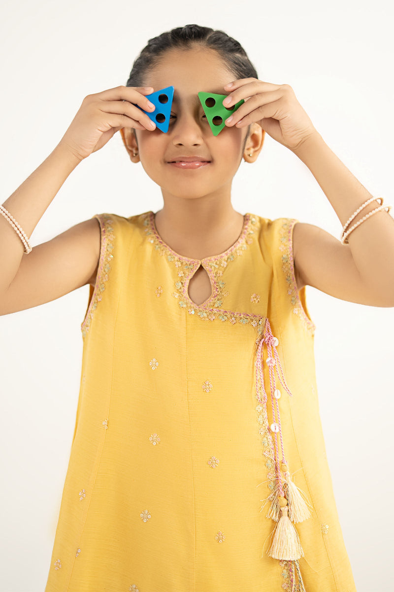 kids-clothes-mkd-ef26-14-yellow by Maria B Kids - Designer Dress  - Type : KidsClothes - Available at Libayah - 100% Original 